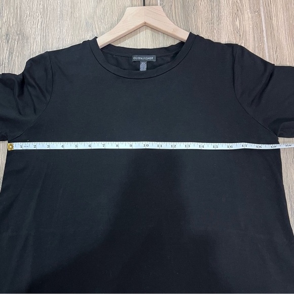 Eileen Fisher Black Blouse Shirt Top Mini Dress Short Tunic Oversized Normcore - Picture 8 of 9